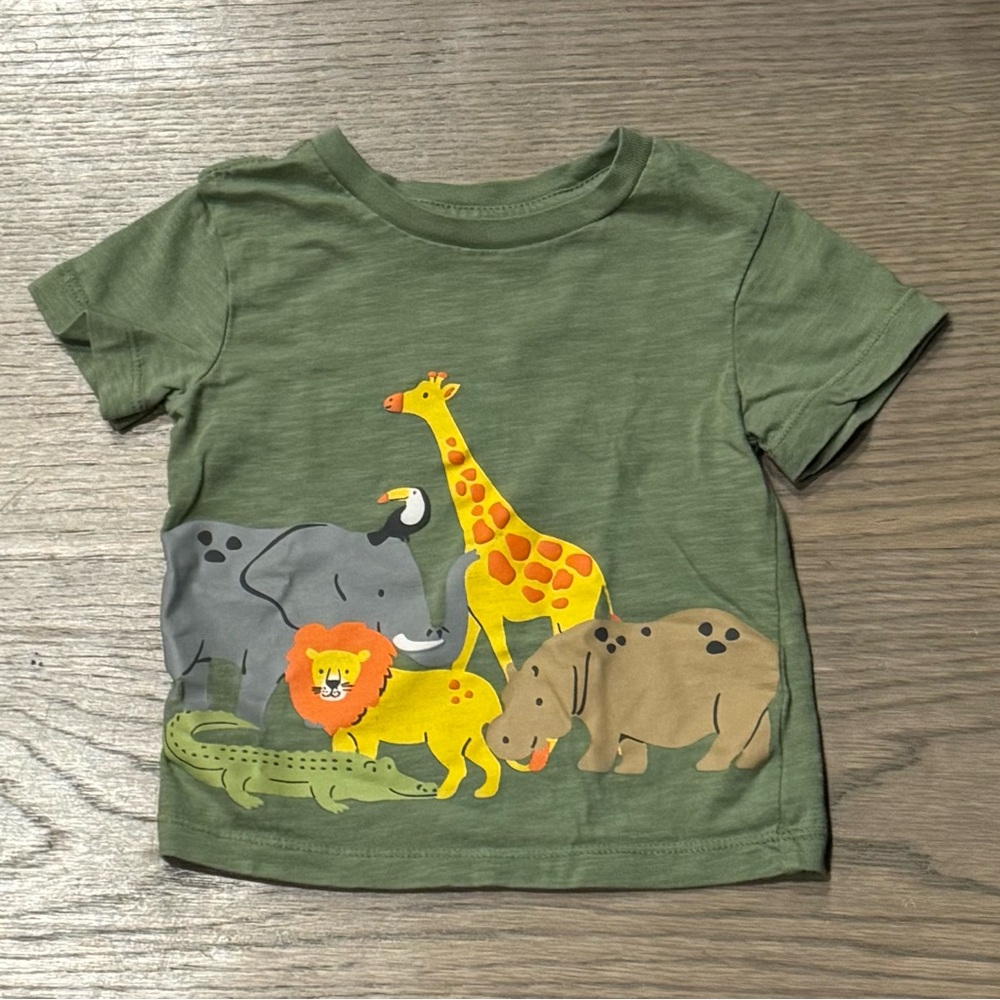 Little Me Jungle Friends Graphic Tee - Green